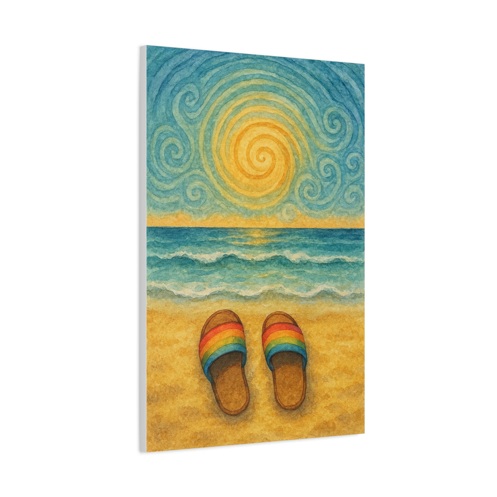 Beach Sunrise Canvas Art, Coastal Decor, Ocean Wall Art, Summer Vibes, Gift for Beach Lovers, Tropical Artwork