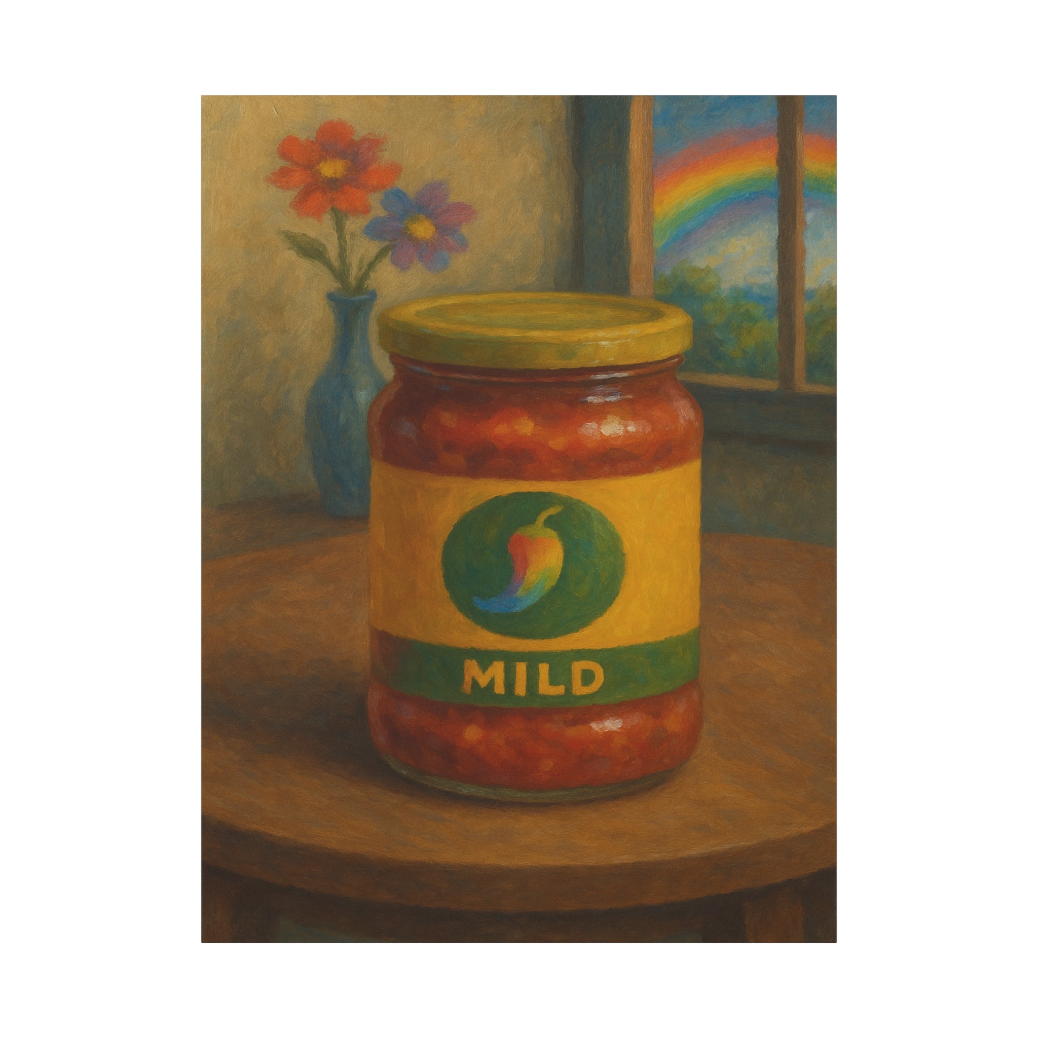 Colorful Vintage Jar Canvas Art, Home Decor, Kitchen Wall Art, Gift for Foodies, Retro Kitchen Decor, Bright Artwork