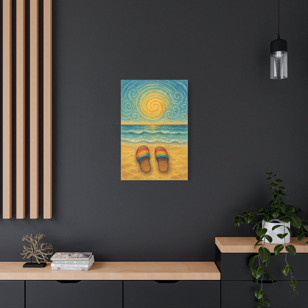 Beach Sunrise Canvas Art, Coastal Decor, Ocean Wall Art, Summer Vibes, Gift for Beach Lovers, Tropical Artwork
