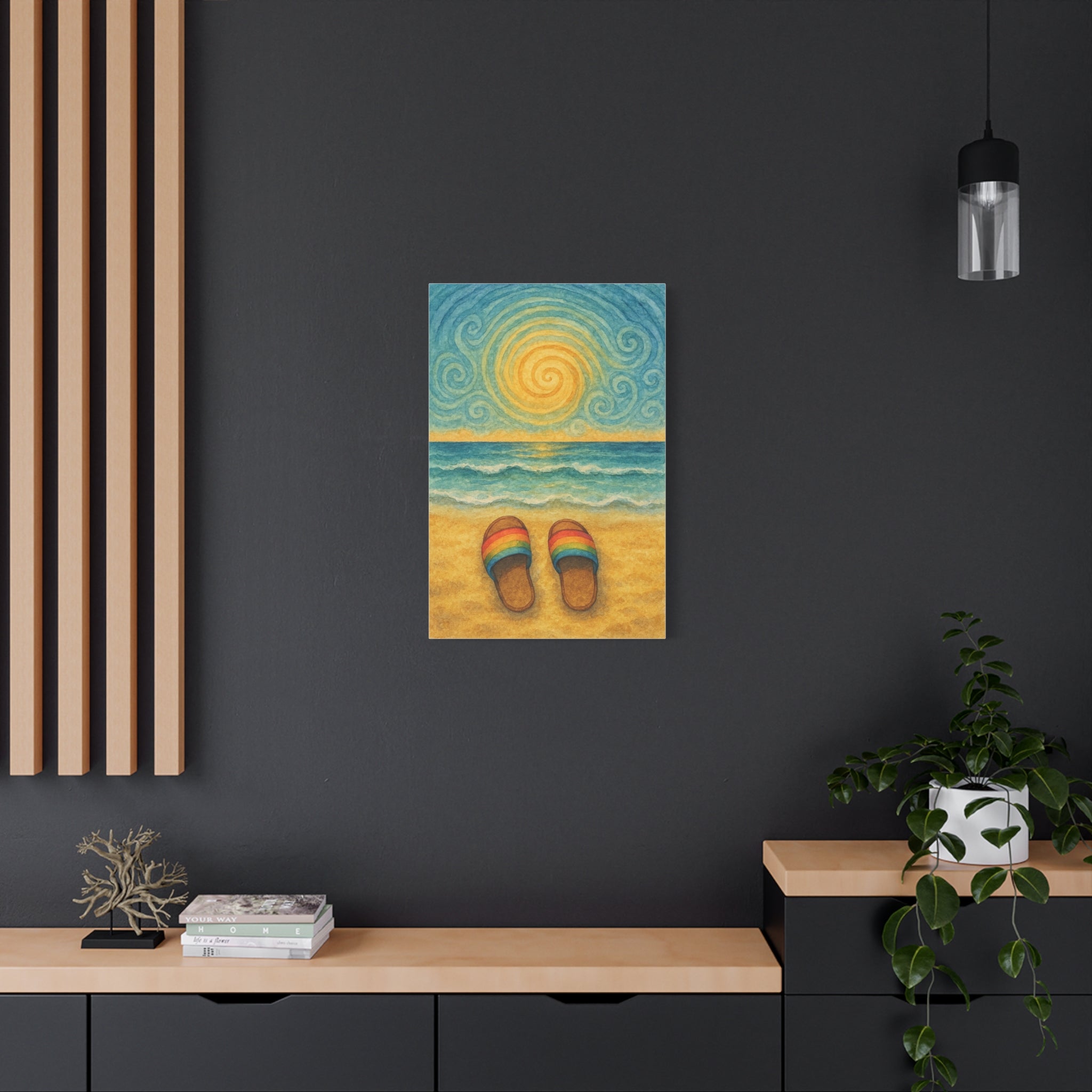Beach Sunrise Canvas Art, Coastal Decor, Ocean Wall Art, Summer Vibes, Gift for Beach Lovers, Tropical Artwork