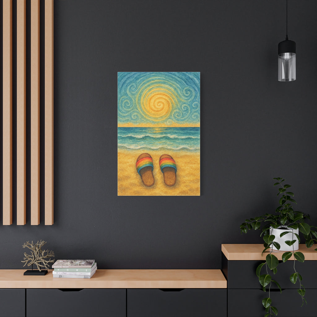 Beach Sunrise Canvas Art, Coastal Decor, Ocean Wall Art, Summer Vibes, Gift for Beach Lovers, Tropical Artwork