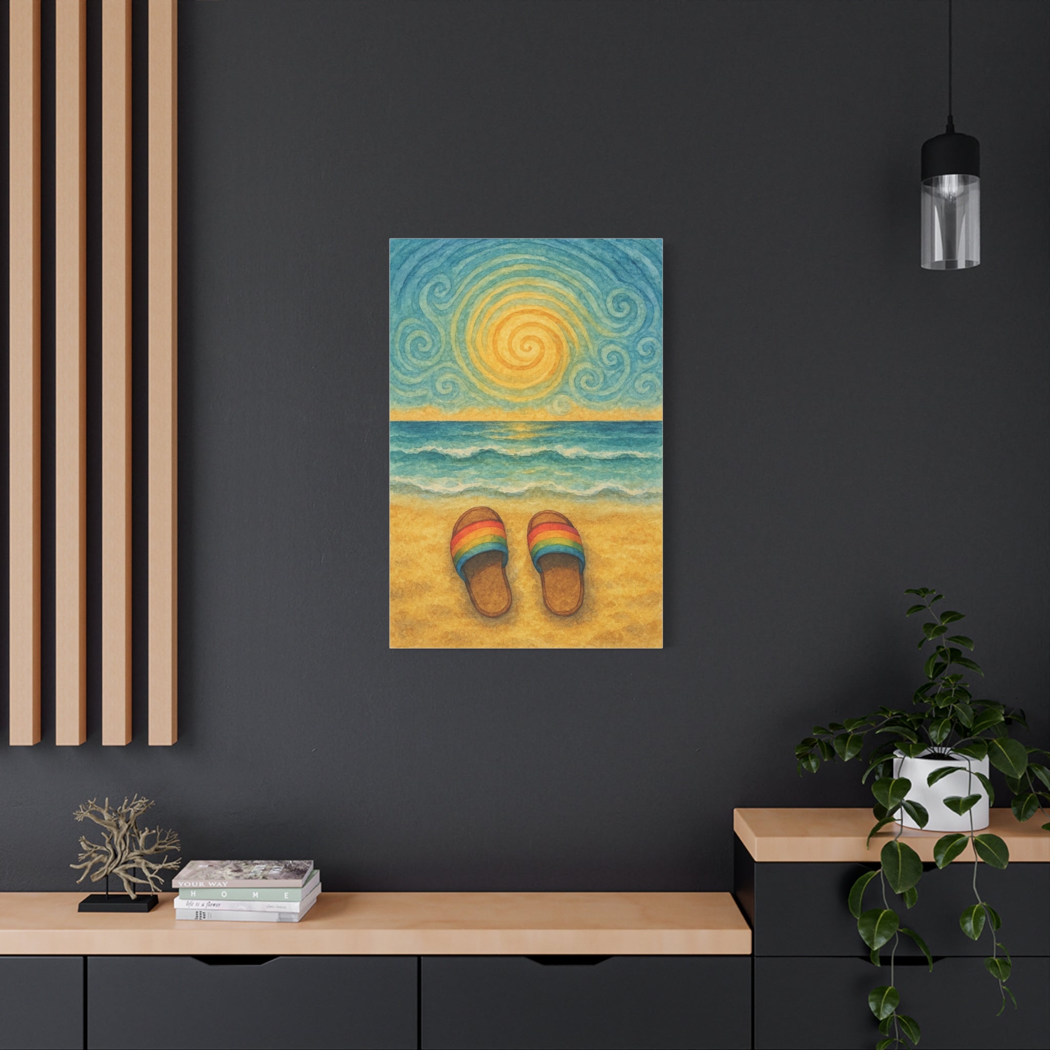 Beach Sunrise Canvas Art, Coastal Decor, Ocean Wall Art, Summer Vibes, Gift for Beach Lovers, Tropical Artwork