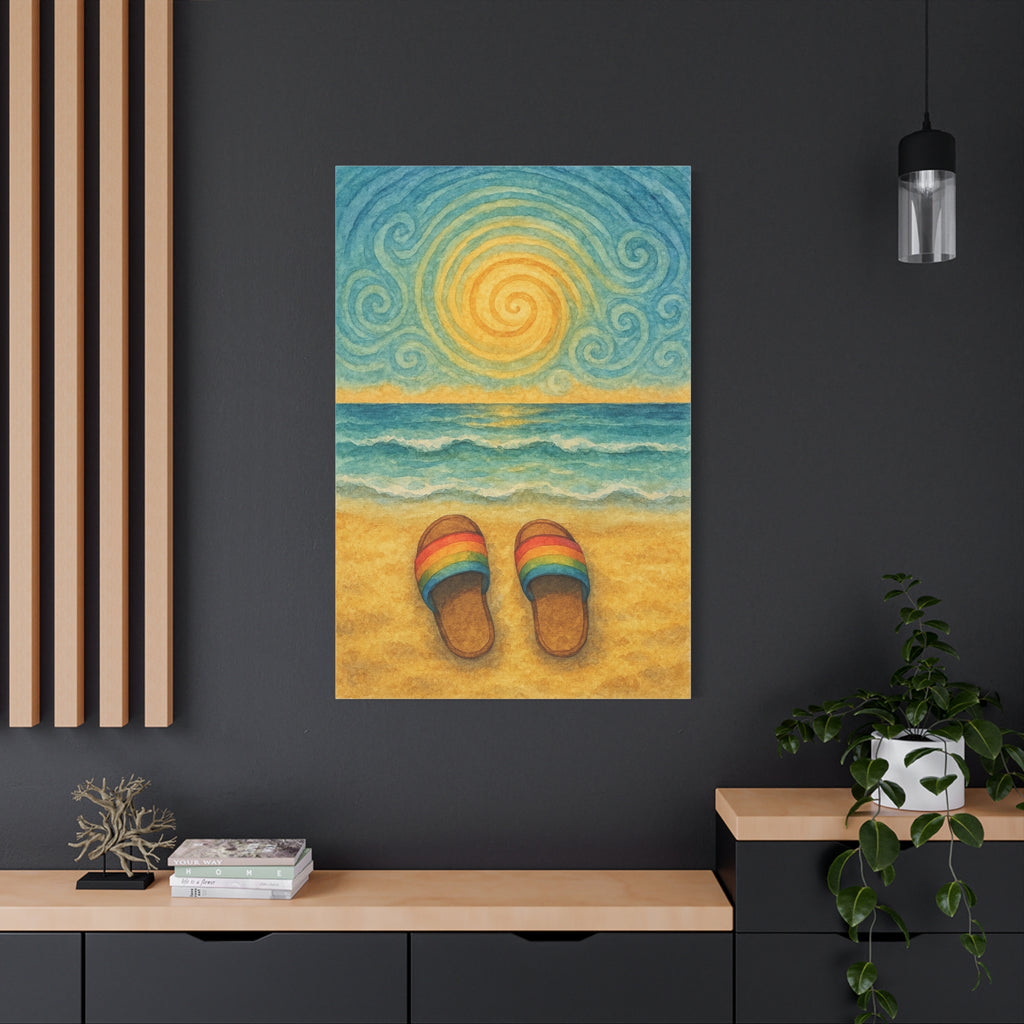 Beach Sunrise Canvas Art, Coastal Decor, Ocean Wall Art, Summer Vibes, Gift for Beach Lovers, Tropical Artwork