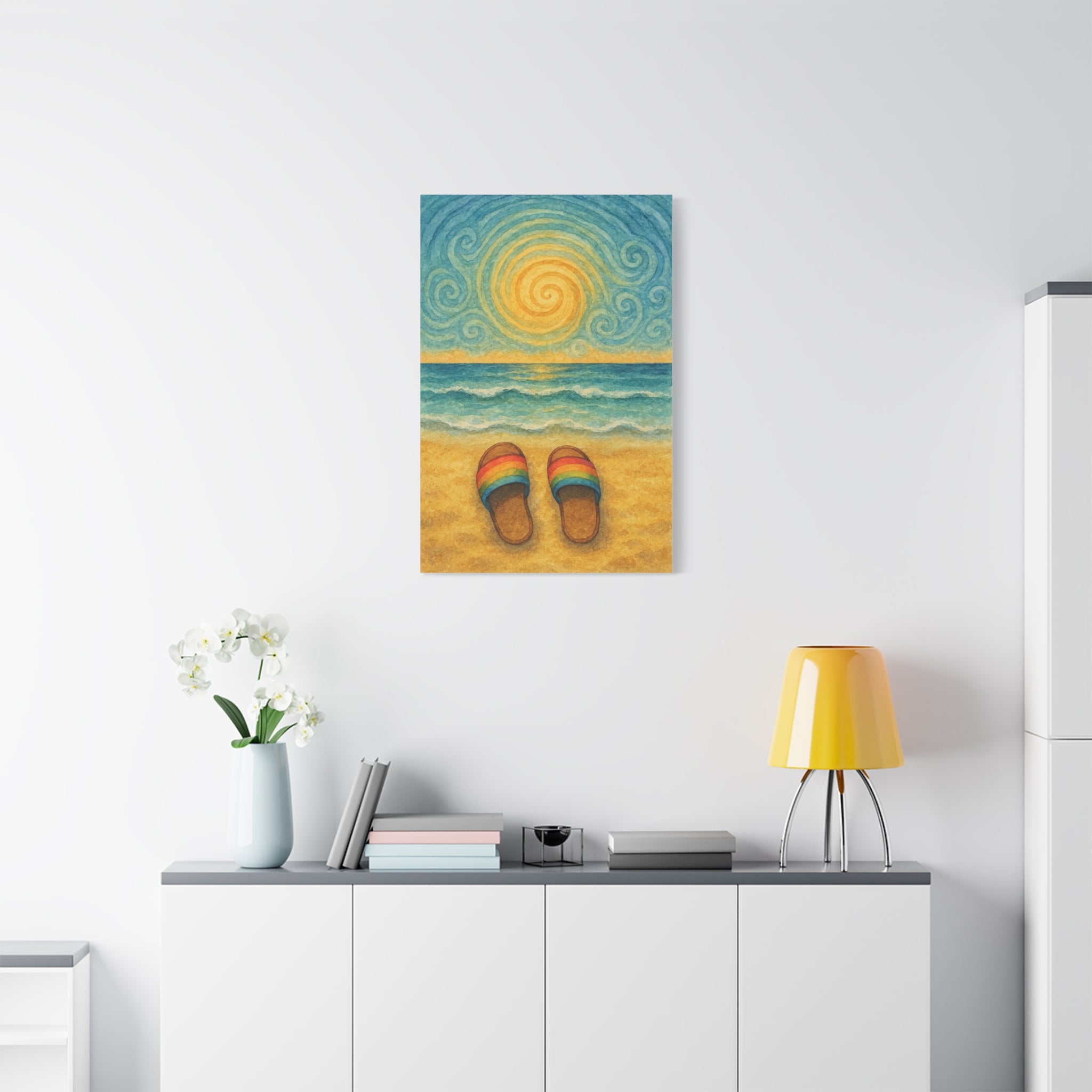 Beach Sunrise Canvas Art, Coastal Decor, Ocean Wall Art, Summer Vibes, Gift for Beach Lovers, Tropical Artwork