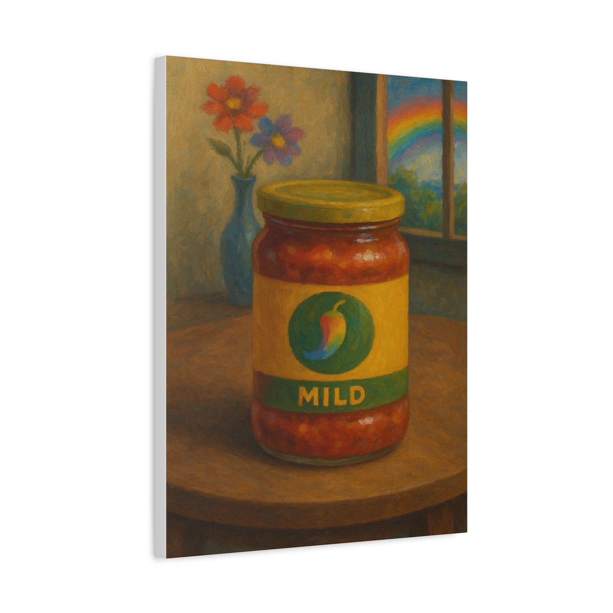 Colorful Vintage Jar Canvas Art, Home Decor, Kitchen Wall Art, Gift for Foodies, Retro Kitchen Decor, Bright Artwork