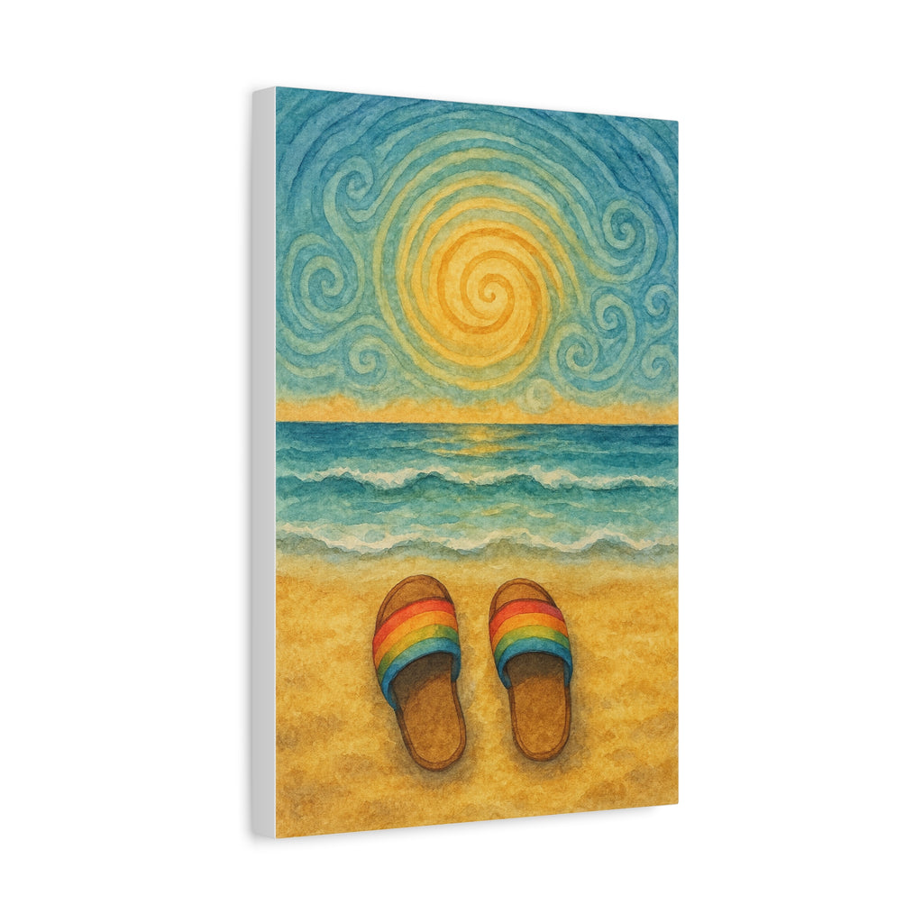 Beach Sunrise Canvas Art, Coastal Decor, Ocean Wall Art, Summer Vibes, Gift for Beach Lovers, Tropical Artwork