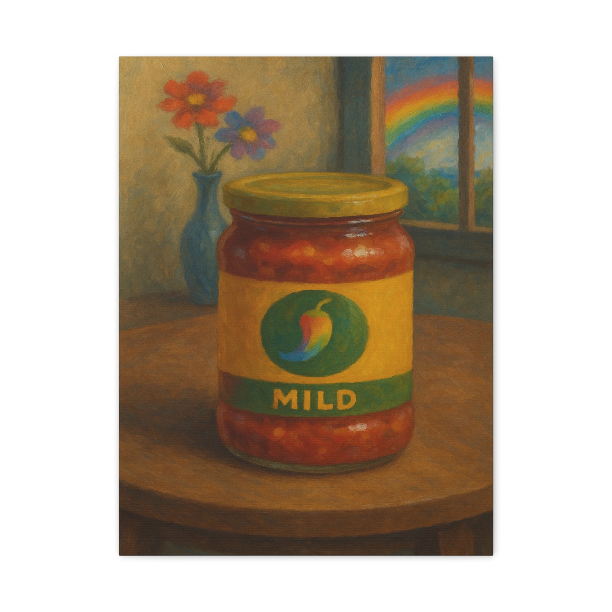 Colorful Vintage Jar Canvas Art, Home Decor, Kitchen Wall Art, Gift for Foodies, Retro Kitchen Decor, Bright Artwork