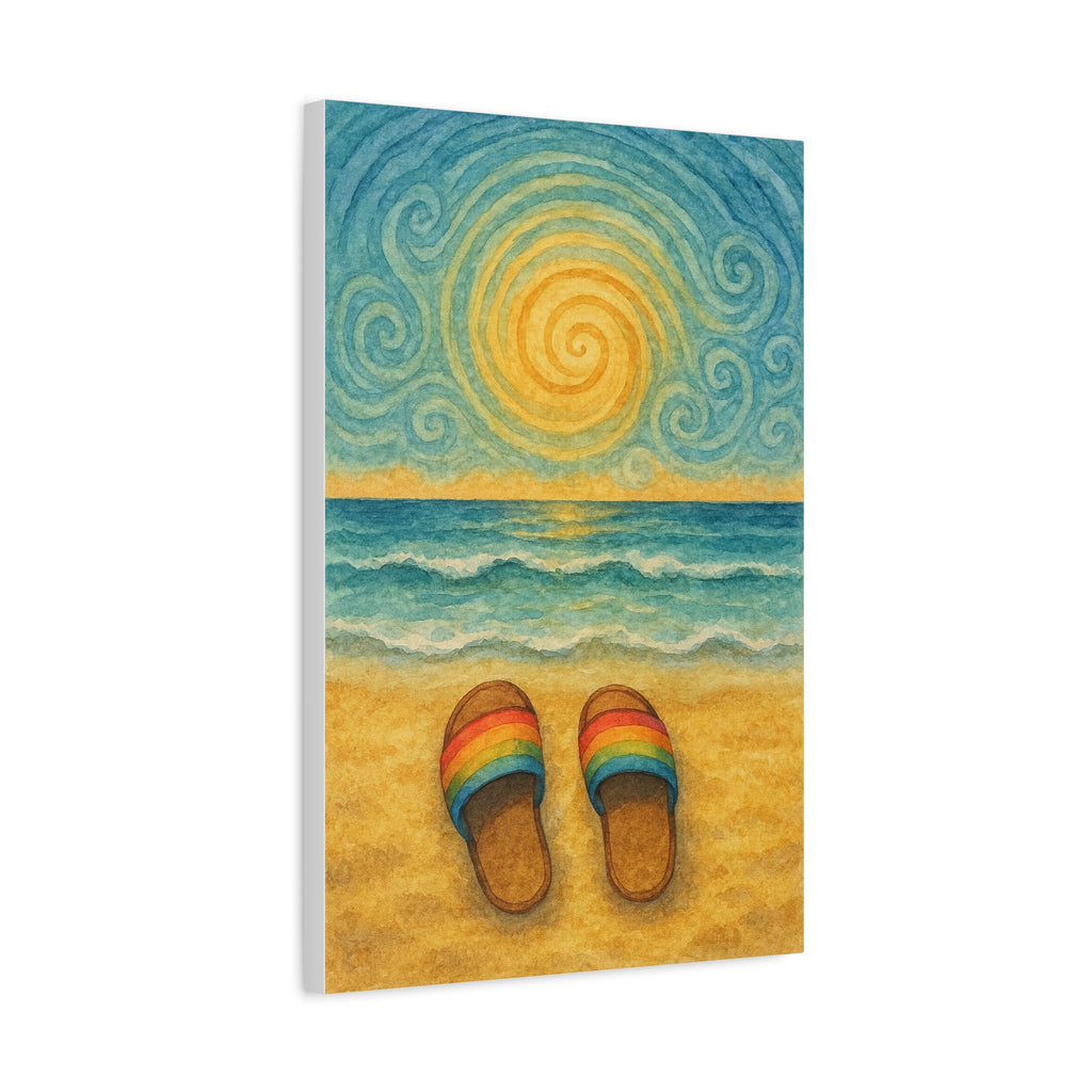 Beach Sunrise Canvas Art, Coastal Decor, Ocean Wall Art, Summer Vibes, Gift for Beach Lovers, Tropical Artwork