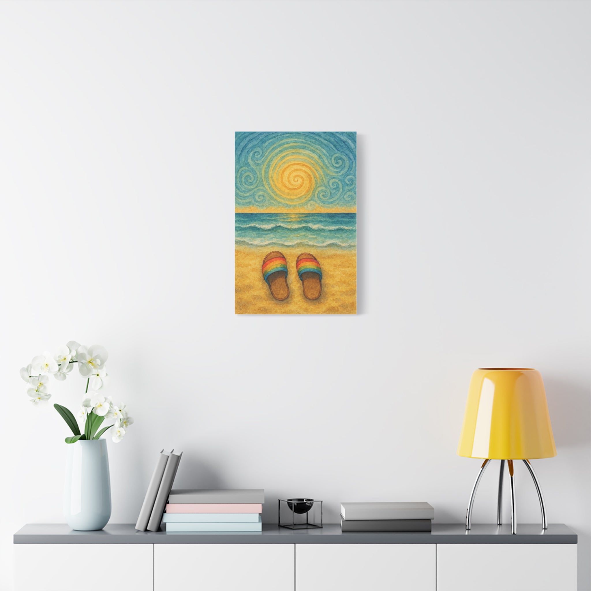 Beach Sunrise Canvas Art, Coastal Decor, Ocean Wall Art, Summer Vibes, Gift for Beach Lovers, Tropical Artwork