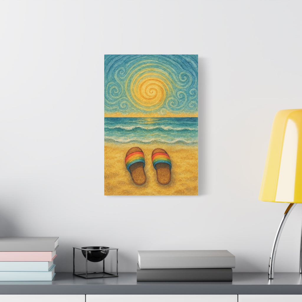 Beach Sunrise Canvas Art, Coastal Decor, Ocean Wall Art, Summer Vibes, Gift for Beach Lovers, Tropical Artwork
