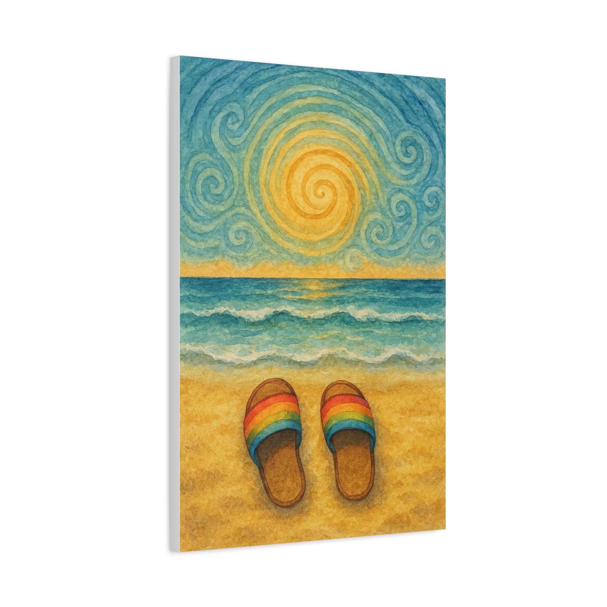 Beach Sunrise Canvas Art, Coastal Decor, Ocean Wall Art, Summer Vibes, Gift for Beach Lovers, Tropical Artwork