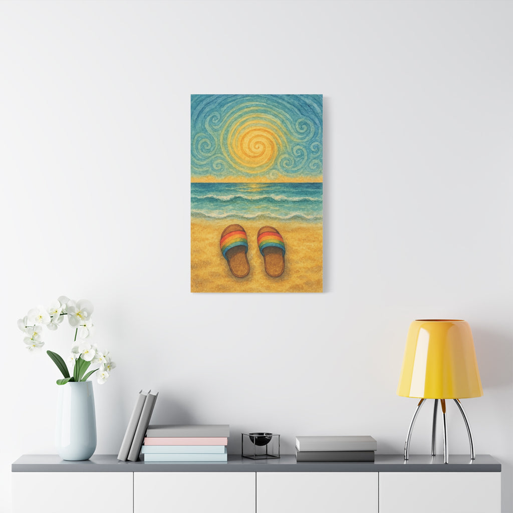 Beach Sunrise Canvas Art, Coastal Decor, Ocean Wall Art, Summer Vibes, Gift for Beach Lovers, Tropical Artwork