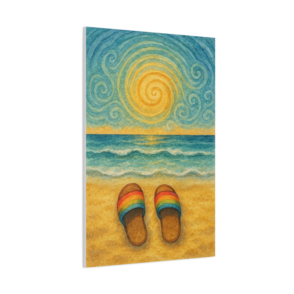 Beach Sunrise Canvas Art, Coastal Decor, Ocean Wall Art, Summer Vibes, Gift for Beach Lovers, Tropical Artwork