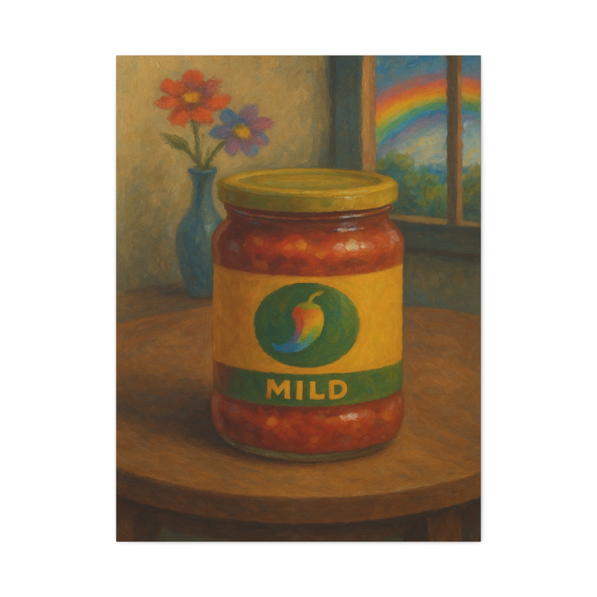 Colorful Vintage Jar Canvas Art, Home Decor, Kitchen Wall Art, Gift for Foodies, Retro Kitchen Decor, Bright Artwork