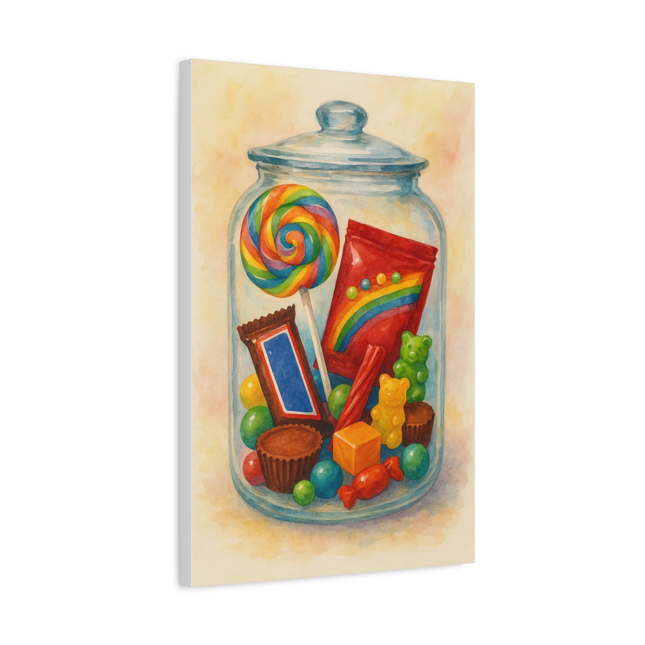 Colorful Candy Jar Wall Art, Sweet Decor for Kids' Room, Birthday Gift, Playroom Decoration, Fun Art Print