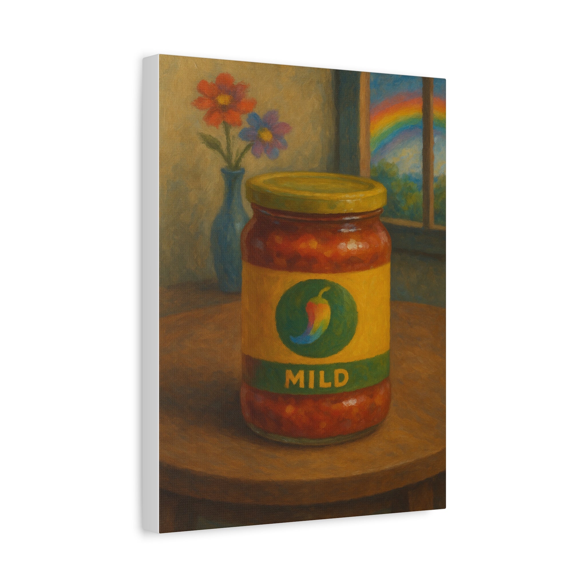 Colorful Vintage Jar Canvas Art, Home Decor, Kitchen Wall Art, Gift for Foodies, Retro Kitchen Decor, Bright Artwork