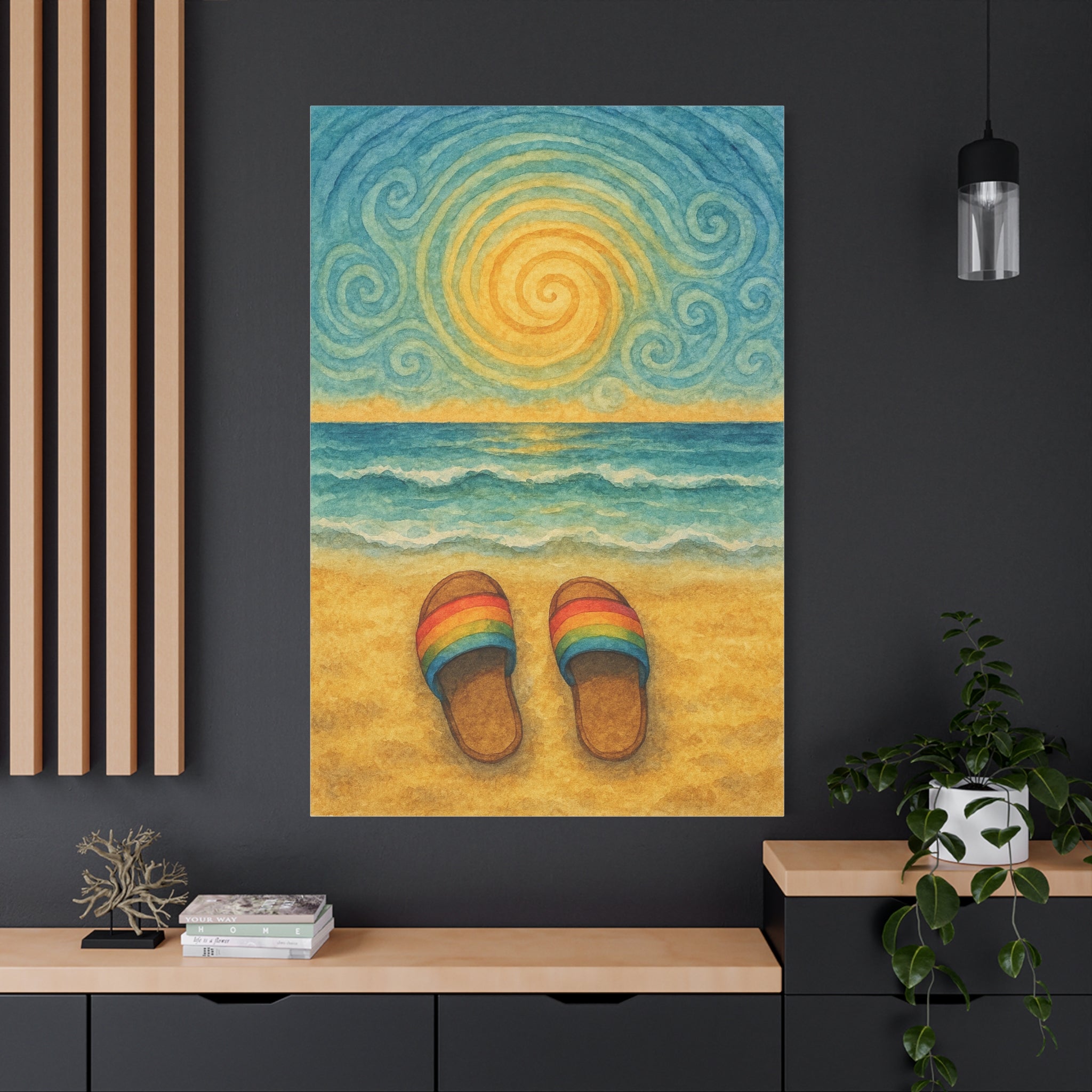 Beach Sunrise Canvas Art, Coastal Decor, Ocean Wall Art, Summer Vibes, Gift for Beach Lovers, Tropical Artwork