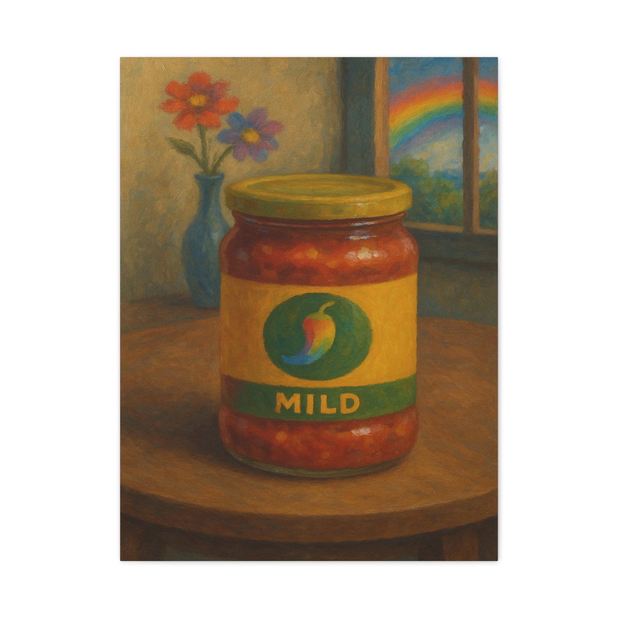 Colorful Vintage Jar Canvas Art, Home Decor, Kitchen Wall Art, Gift for Foodies, Retro Kitchen Decor, Bright Artwork